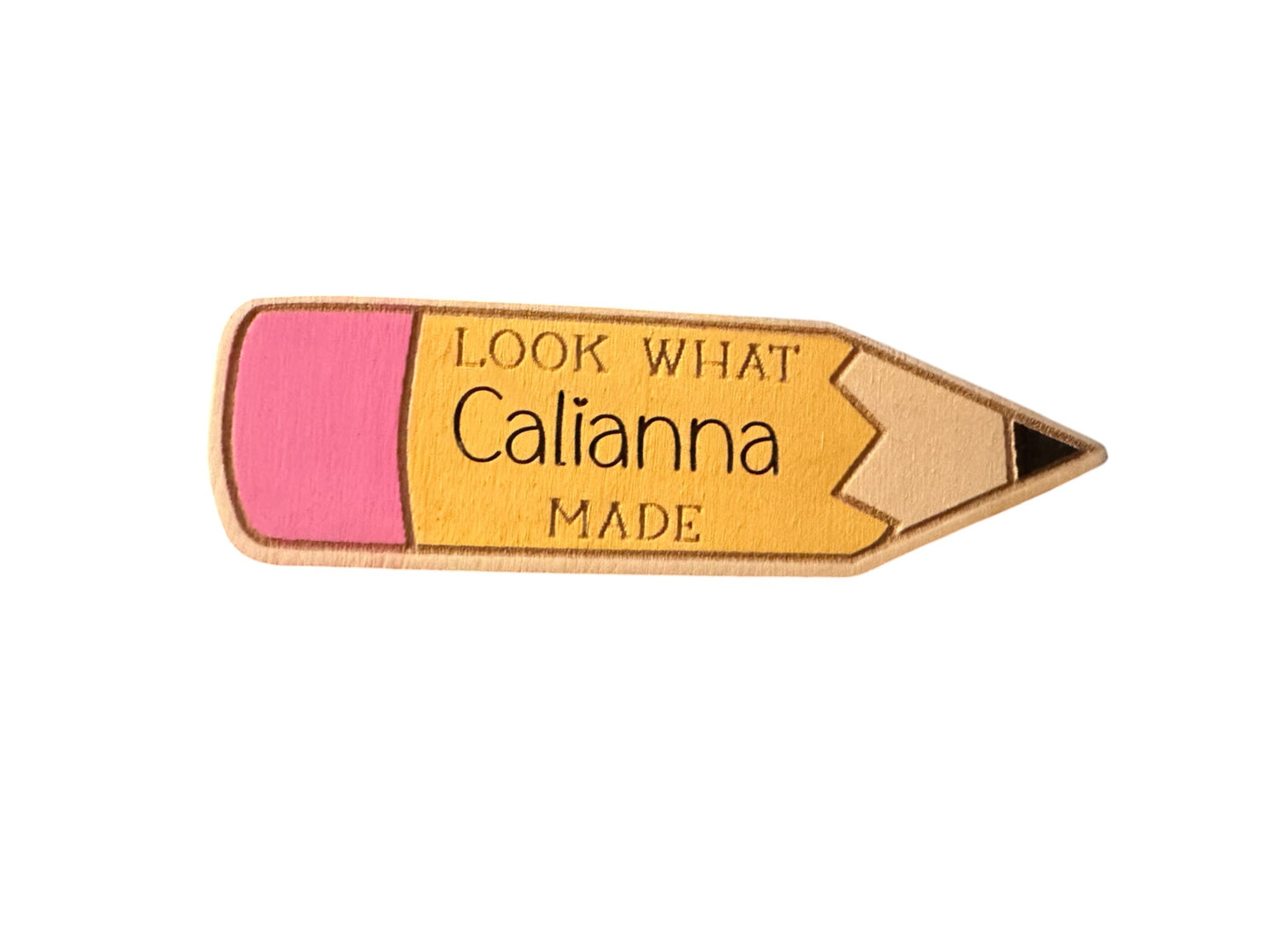 Personalized Look What I Made Pencil Magnet