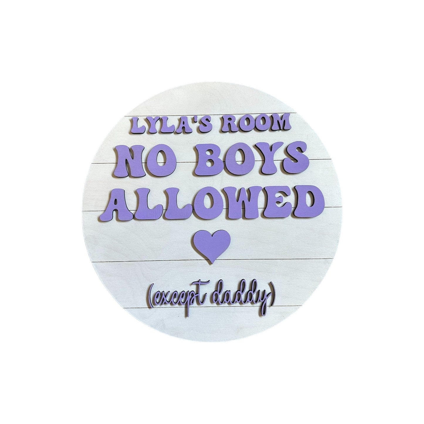 Personalized Girls Only Door Sign - Baby Shower Gift