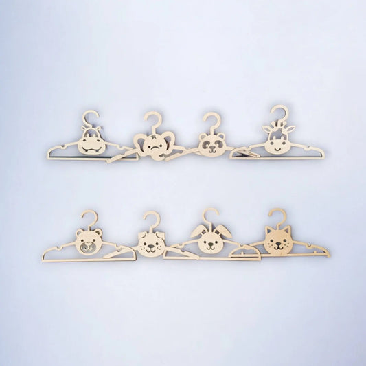 Pack of 5 Wooden Children's Clothing Hangers