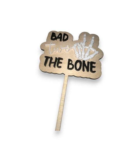 Bad Two the Bone Cake Topper