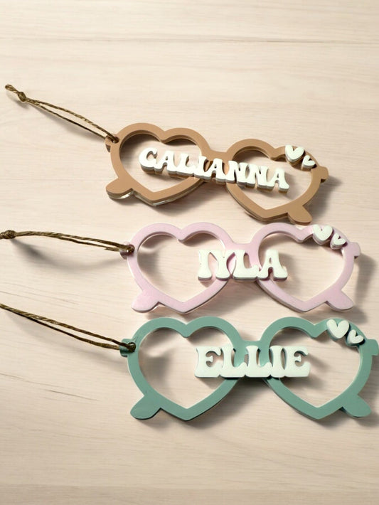 Personalized Retro Heart Sun Glasses