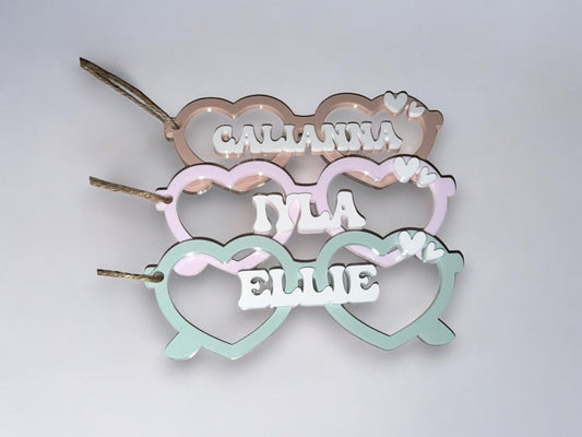 Personalized Retro Heart Sun Glasses