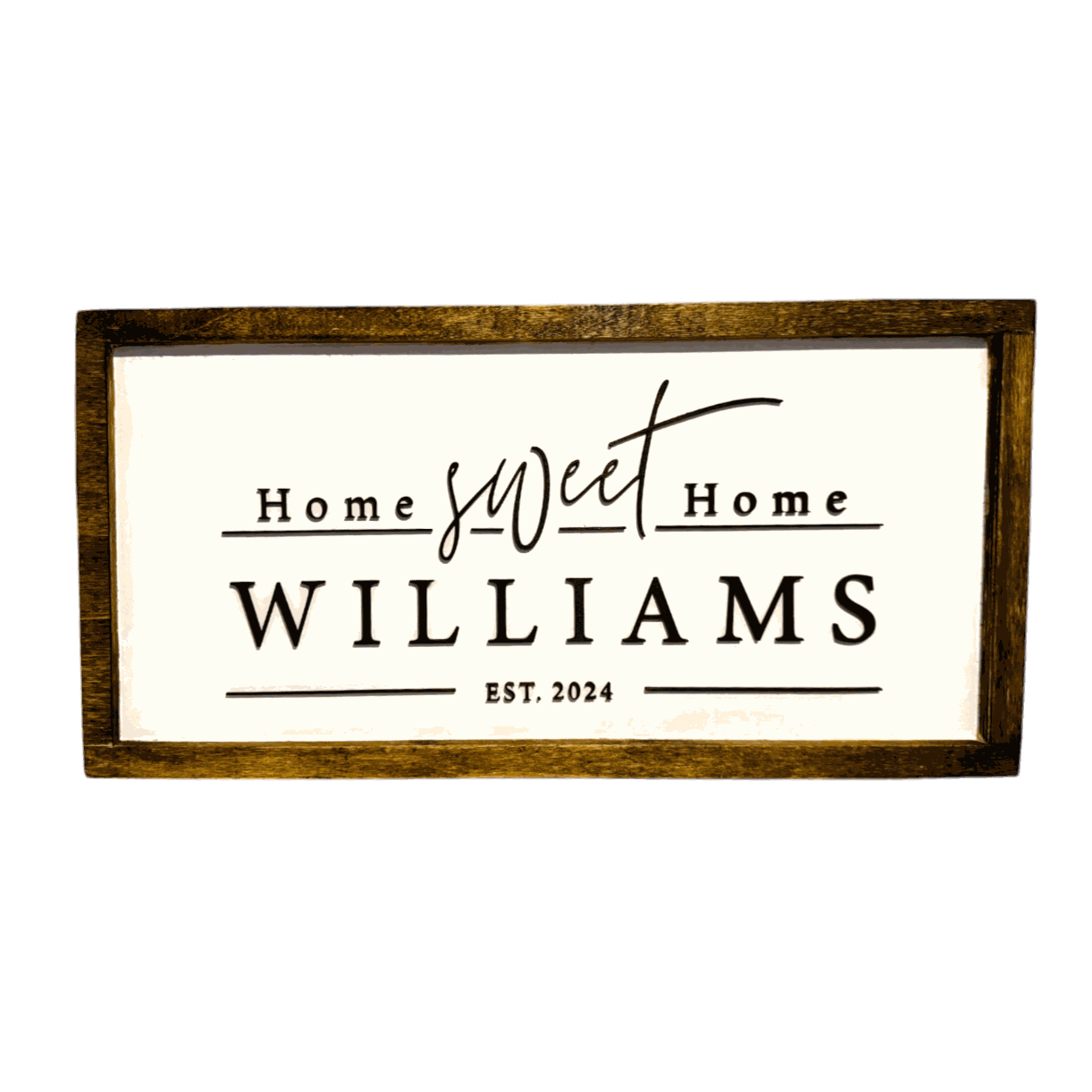 Personalized Home Sweet Home Wood Sign