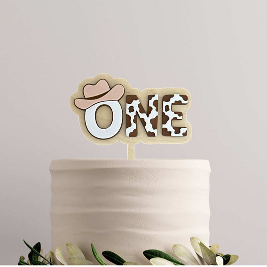 Cowboy Cowgirl Cake Toppers Wood & Acrylic