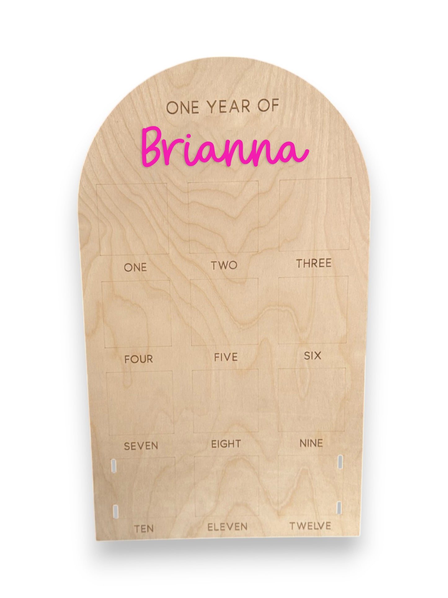 Personalized First Year Baby Milestone Photo Board