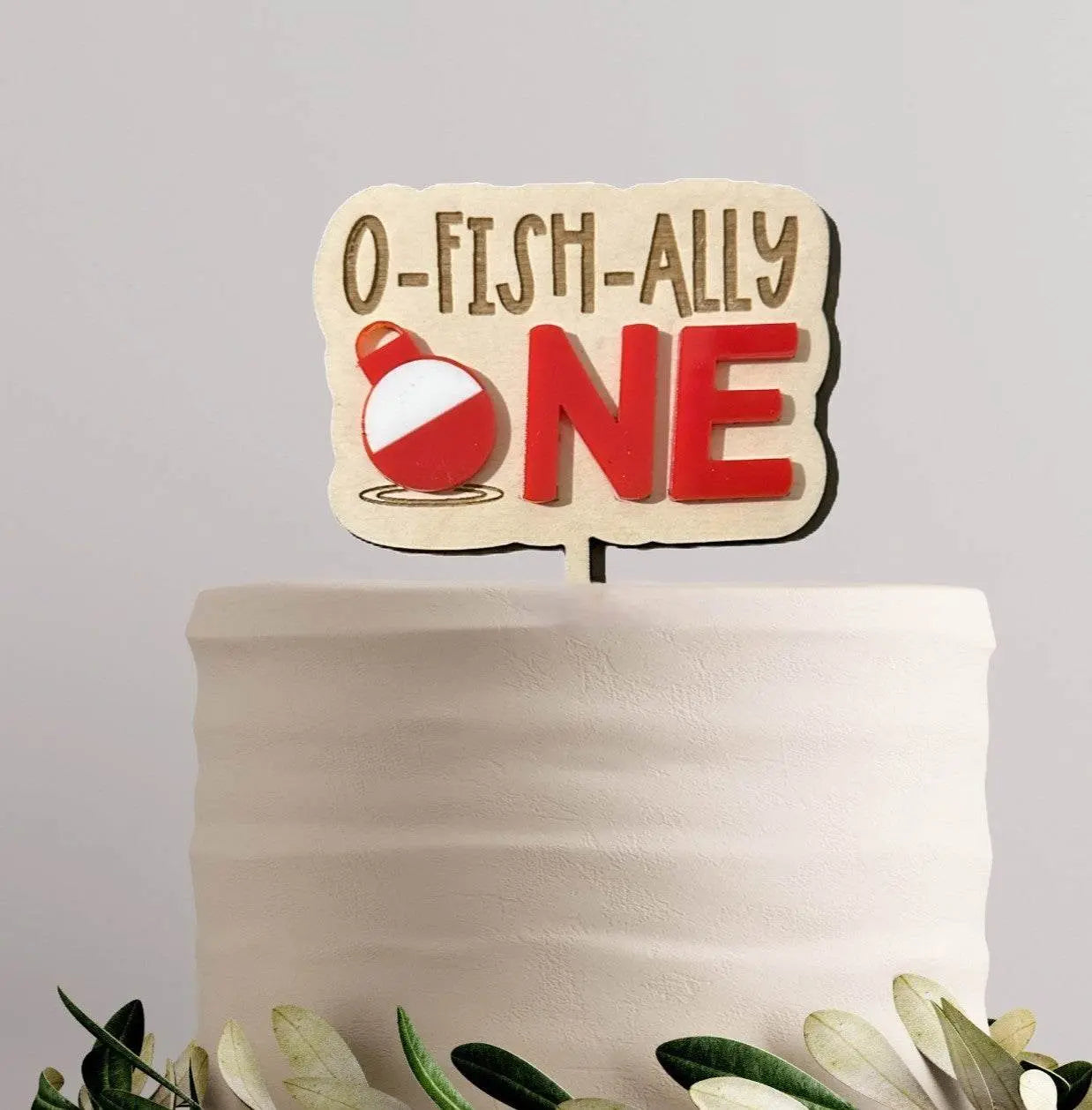 O-Fish-Ally One Cake Topper