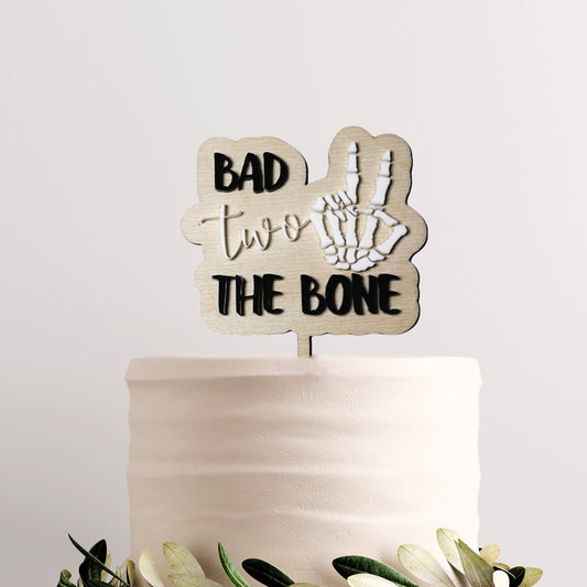 Bad Two the Bone Cake Topper