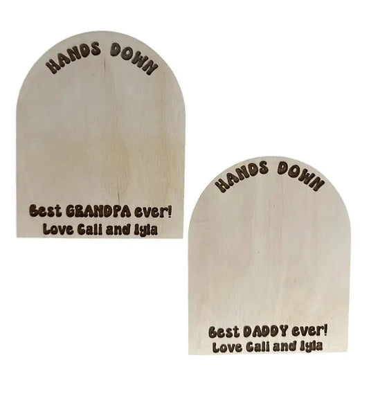 Personalized Handprint Sign for Mom, Dad, Grandparents