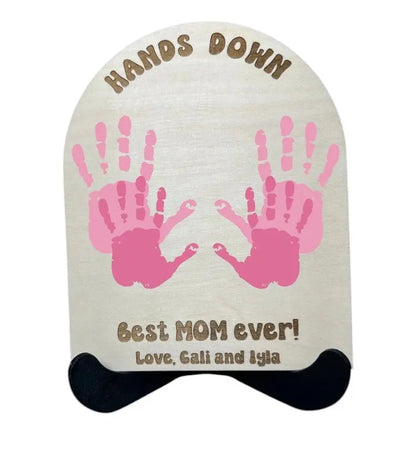 Personalized Handprint Sign for Mom, Dad, Grandparents