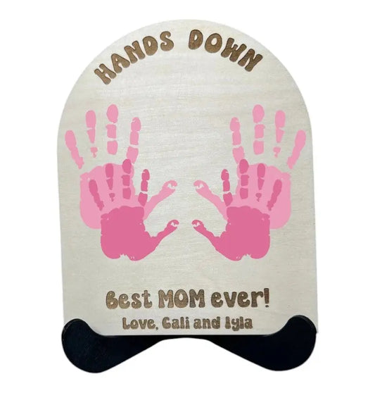 Personalized Handprint Sign for Mom, Dad, Grandparents