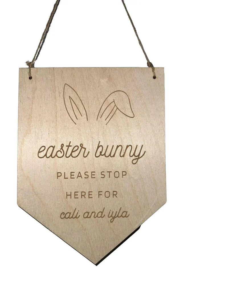 Personalized Easter Bunny Sign