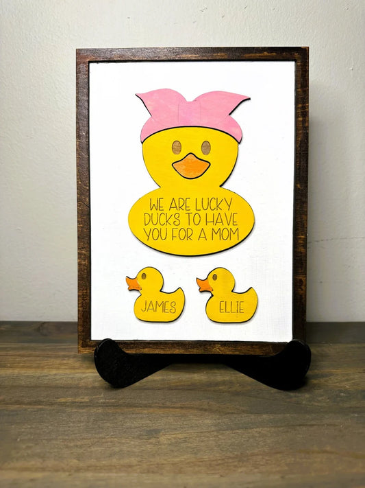 Personalized Duck Mom Sign