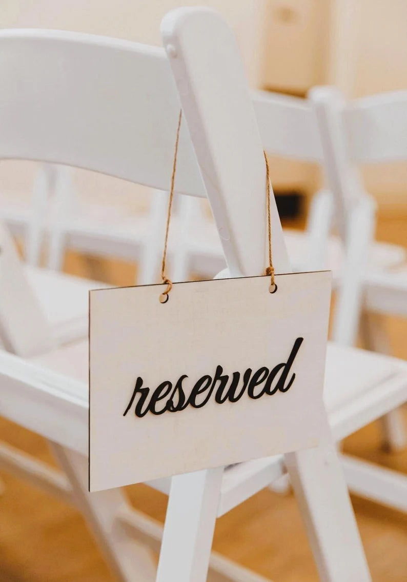 Wedding Reserved Sign