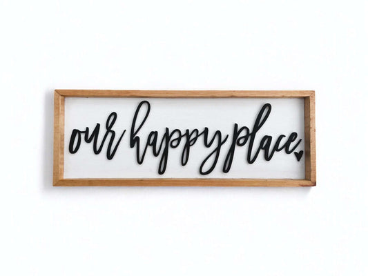 Our Happy Place Sign